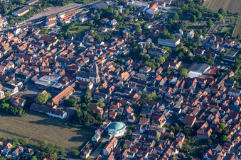 Aerial photograpy of District Mußbach in Neustadt an der Weinstraße in the state Rhineland-Palatinate, Germany