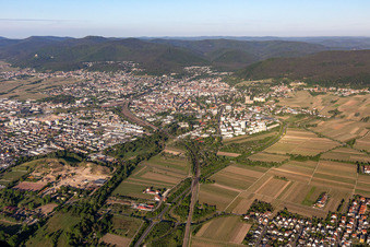 Aerial photograpy of Neustadt an der Weinstraße in the state Rhineland-Palatinate, Germany