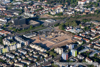 Construction site in front of Deutsche Telekom in Neustadt an der Weinstraße in the state Rhineland-Palatinate, Germany