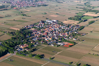 Aerial photograpy of Walsheim in the state Rhineland-Palatinate, Germany