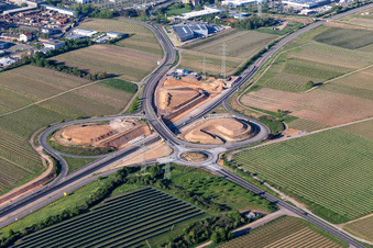 B10 widening construction site in the district Nußdorf in Landau in der Pfalz in the state Rhineland-Palatinate, Germany