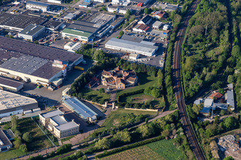 Aerial view of Gastromax in Landau in der Pfalz in the state Rhineland-Palatinate, Germany