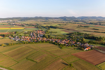Oberhausen in the state Rhineland-Palatinate, Germany viewn from the air