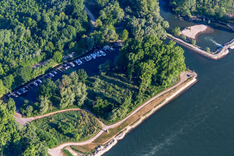 Old Rhine and Rheinschänke in Leimersheim in the state Rhineland-Palatinate, Germany