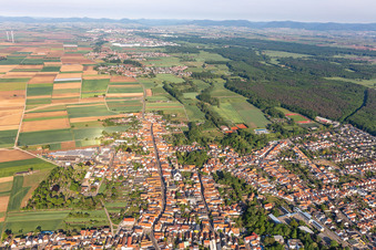 Bellheim in the state Rhineland-Palatinate, Germany out of the air