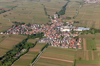 Aerial photograpy of Böchingen in the state Rhineland-Palatinate, Germany