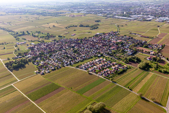 Drone image of District Nußdorf in Landau in der Pfalz in the state Rhineland-Palatinate, Germany