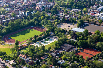 Südpfalzstadion without a round sports hall in Landau in der Pfalz in the state Rhineland-Palatinate, Germany