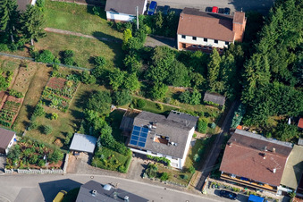 Oblique view of Am Wingertsberg in the district Gräfenhausen in Annweiler am Trifels in the state Rhineland-Palatinate, Germany