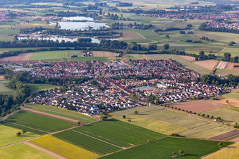 Oblique view of Kuhardt in the state Rhineland-Palatinate, Germany