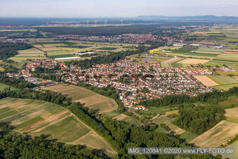 Hördt in the state Rhineland-Palatinate, Germany from above