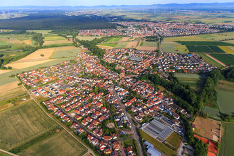 Village view from the southeast in Kuhardt in the state Rhineland-Palatinate, Germany