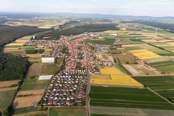 Aerial photograpy of Hatzenbühl in the state Rhineland-Palatinate, Germany