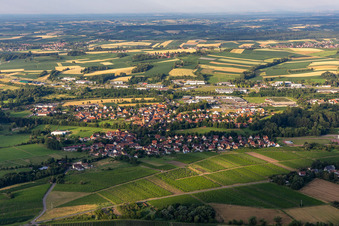 Drone image of District Altenstadt in Wissembourg in the state Bas-Rhin, France