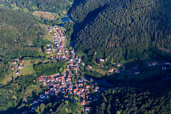 Oblique view of Schönau in the state Rhineland-Palatinate, Germany
