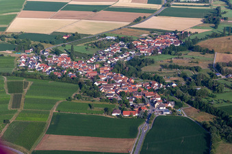 Drone recording of Oberhausen in the state Rhineland-Palatinate, Germany