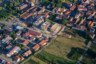 Aerial photograpy of District Schweigen in Schweigen-Rechtenbach in the state Rhineland-Palatinate, Germany