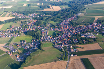 Riedseltz in the state Bas-Rhin, France from above