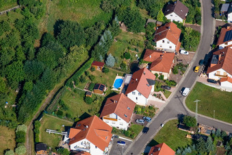Aerial photograpy of Ritter-Stephan-von-Mörlheim-Straße in Eußerthal in the state Rhineland-Palatinate, Germany