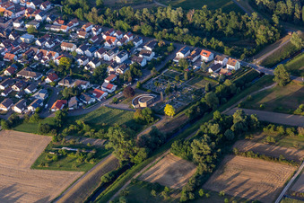 Cemetery in Neuburg am Rhein in the state Rhineland-Palatinate, Germany