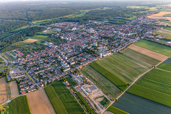 Kandel in the state Rhineland-Palatinate, Germany viewn from the air