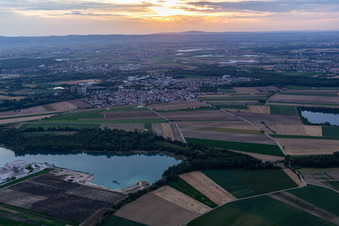 Aerial view of Neuhofen in the state Rhineland-Palatinate, Germany