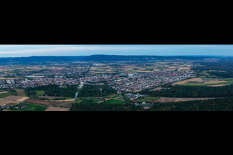 Panorama in Schwetzingen in the state Baden-Wuerttemberg, Germany