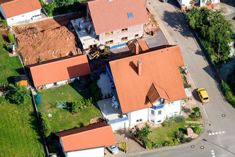 Aerial view of At the back gate in Eußerthal in the state Rhineland-Palatinate, Germany