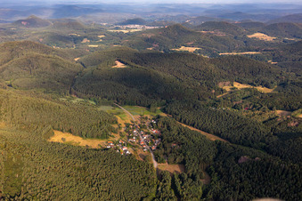 Aerial photograpy of District Lauterschwan in Erlenbach bei Dahn in the state Rhineland-Palatinate, Germany