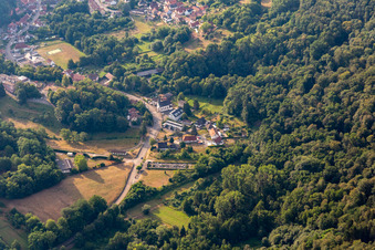 Aerial view of Hamlet in Wissembourg in the state Bas-Rhin, France