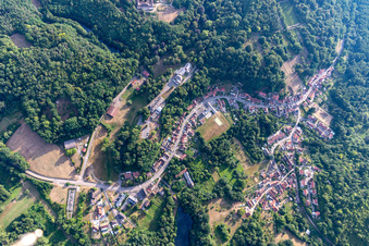 Aerial photograpy of Hamlet in Wissembourg in the state Bas-Rhin, France