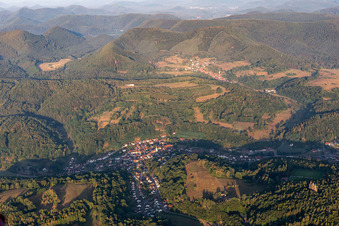 Aerial photograpy of Bundenthal in the state Rhineland-Palatinate, Germany