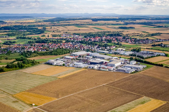 Hagenring industrial area in the district Altingen in Ammerbuch in the state Baden-Wuerttemberg, Germany