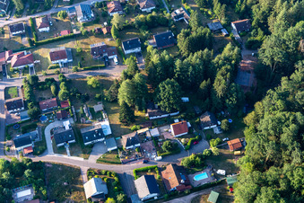 Rocky path in Ludwigswinkel in the state Rhineland-Palatinate, Germany out of the air