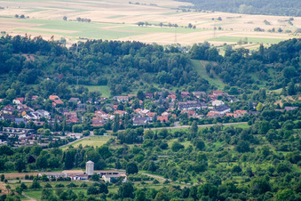 Aerial view of From the southeast in Herrenberg in the state Baden-Wuerttemberg, Germany