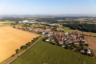 Aerial photograpy of District Minderslachen in Kandel in the state Rhineland-Palatinate, Germany