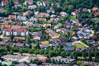 Aerial view of South in Herrenberg in the state Baden-Wuerttemberg, Germany