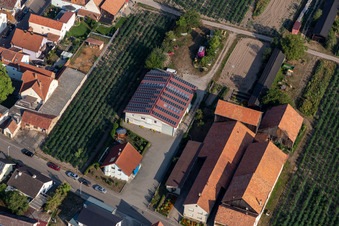 Aerial view of Asparagus Franz Ohmer in Rheinzabern in the state Rhineland-Palatinate, Germany