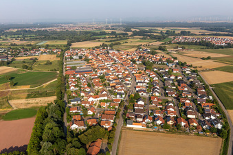 View from the east in Neupotz in the state Rhineland-Palatinate, Germany