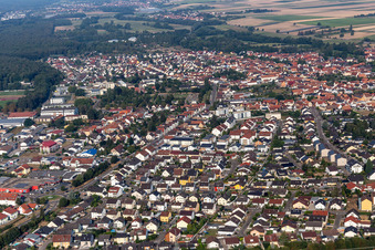 Oblique view of Rülzheim in the state Rhineland-Palatinate, Germany