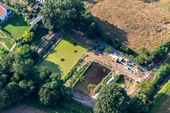 Fish ponds in Rheinzabern in the state Rhineland-Palatinate, Germany