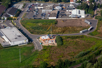 Kandel in the state Rhineland-Palatinate, Germany from the drone perspective