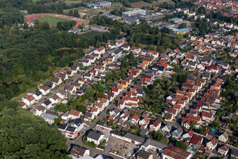 Kandel in the state Rhineland-Palatinate, Germany from a drone