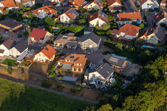 Bird's eye view of Leimersheim in the state Rhineland-Palatinate, Germany