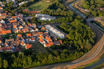 Hinterstraße, Pfinzhalle in the district Rußheim in Dettenheim in the state Baden-Wuerttemberg, Germany