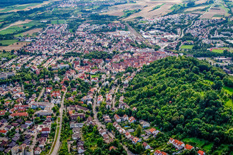 From the east in Herrenberg in the state Baden-Wuerttemberg, Germany