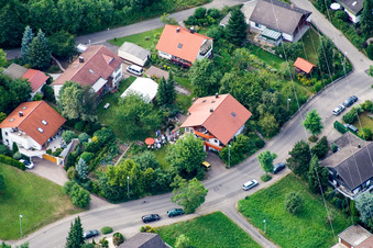 Ehbühl, Kirchhalde in Herrenberg in the state Baden-Wuerttemberg, Germany seen from a drone