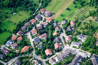 Aerial photograpy of Ehbühl, Kirchhalde in Herrenberg in the state Baden-Wuerttemberg, Germany