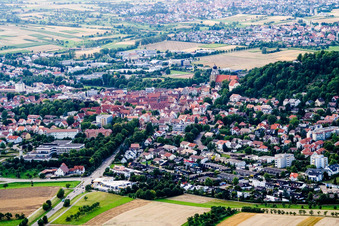 From the south in Herrenberg in the state Baden-Wuerttemberg, Germany