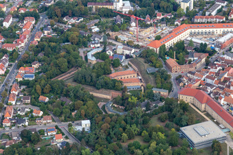 Old fort Fronte Beckers and School building with Municipal Music-school and -Academie in Germersheim in the state Rhineland-Palatinate, Germany